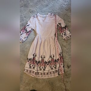 Cost Plus World Market Pink and Black Dress